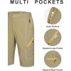 imageLittle Donkey Andy Mens Sun Protection Capri Shorts UPF50 QuickDry Performance 34 Hiking Pants RipstopGrey Green