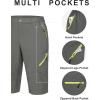 imageLittle Donkey Andy Mens Sun Protection Capri Shorts UPF50 QuickDry Performance 34 Hiking Pants RipstopIron Grey