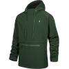 imageLittle Donkey Andy Mens Water Repellent Hoodies with Fleece Lined Thermal Pullover Hooded Sweatshirt UPF50Dark Green