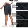 imageLittle Donkey Andy Womens Lightweight Breathable Hiking Shorts QuickDry Golf Shorts with Zipper Pockets AirHoles Tech Black Heather M