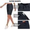 imageLittle Donkey Andy Womens Lightweight Breathable Hiking Shorts QuickDry Golf Shorts with Zipper Pockets AirHoles Tech Black Heather M