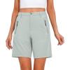 imageLittle Donkey Andy Womens Stretch Quick Dry Shorts for Hiking Camping TravelA1 Light Grey