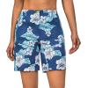 imageLittle Donkey Andy Womens Stretch Quick Dry Shorts for Hiking Camping TravelBlue Leaf