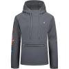 imageLittle Donkey Andy Mens Water Repellent Hoodies with Fleece Lined Thermal Pullover Hooded Sweatshirt UPF50Iron Grey