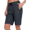imageLittle Donkey Andy Womens Lightweight Breathable Hiking Shorts QuickDry Golf Shorts with Zipper Pockets AirHoles Tech Black Heather M