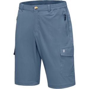 imageLittle Donkey Andy Mens 11 Inch Quick Dry Bermuda Stretch Cargo Shorts Hiking Travel GolfB Blue Horizon