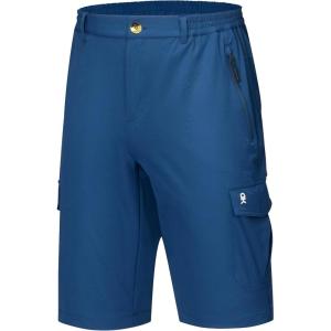 imageLittle Donkey Andy Mens 11 Inch Quick Dry Bermuda Stretch Cargo Shorts Hiking Travel GolfB Dark Blue