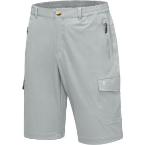imageLittle Donkey Andy Mens 11 Inch Quick Dry Bermuda Stretch Cargo Shorts Hiking Travel GolfB Light Grey