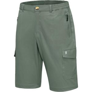 imageLittle Donkey Andy Mens 11 Inch Quick Dry Bermuda Stretch Cargo Shorts Hiking Travel GolfB Silver Sage