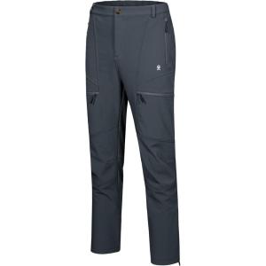 imageLittle Donkey Andy Mens Fleece Lined Hiking Ski Snow Pants Winter Windproof Softshell Pants Warm and Water RepellentGrey
