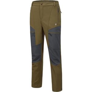 imageLittle Donkey Andy Mens Fleece Lined Hiking Ski Snow Pants Winter Windproof Softshell Pants Warm and Water RepellentOlive