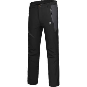 imageLittle Donkey Andy Mens Fleece Lined Softshell Pants for Hiking SKiiingBlack