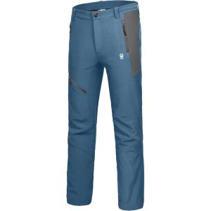 imageLittle Donkey Andy Mens Fleece Lined Softshell Pants for Hiking SKiiingMoonlight Blue