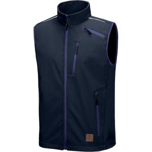 imageLittle Donkey Andy Mens Lightweight Fleece Lined Softshell Vest Windproof Sleeveless Jacket for Hiking Travel Golf3 Dark Blue