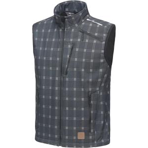 imageLittle Donkey Andy Mens Lightweight Fleece Lined Softshell Vest Windproof Sleeveless Jacket for Hiking Travel GolfBlack Plaid