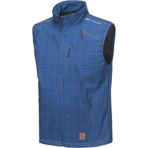 imageLittle Donkey Andy Mens Lightweight Fleece Lined Softshell Vest Windproof Sleeveless Jacket for Hiking Travel GolfBlue Plaid