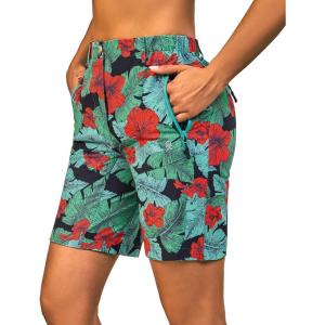 imageLittle Donkey Andy Womens Stretch Quick Dry Shorts for Hiking Camping TravelGreen Leaf