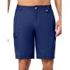 imageLittle Donkey Andy Mens 10 Inch Quick Dry Cargo Shorts Stretch Lightweight Outdoor Hiking Shorts UPF 50Deep Blue