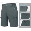 imageLittle Donkey Andy Mens 10 Inch Quick Dry Cargo Shorts Stretch Lightweight Outdoor Hiking Shorts UPF 50Grey
