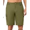imageLittle Donkey Andy Mens 10 Inch Quick Dry Cargo Shorts Stretch Lightweight Outdoor Hiking Shorts UPF 50Olive
