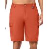 imageLittle Donkey Andy Mens 10 Inch Quick Dry Cargo Shorts Stretch Lightweight Outdoor Hiking Shorts UPF 50Orange