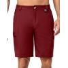 imageLittle Donkey Andy Mens 10 Inch Quick Dry Cargo Shorts Stretch Lightweight Outdoor Hiking Shorts UPF 50Red
