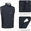 imageLittle Donkey Andy Mens Lightweight Golf Vest Warm Fleece Lining Hiking Vests Zip Up Sleeveless Outerwear JacketBlack Heather