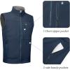 imageLittle Donkey Andy Mens Lightweight Golf Vest Warm Fleece Lining Hiking Vests Zip Up Sleeveless Outerwear JacketDark Blue