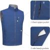 imageLittle Donkey Andy Mens Lightweight Golf Vest Warm Fleece Lining Hiking Vests Zip Up Sleeveless Outerwear JacketNavy Blue Heather