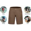 imageLittle Donkey Andy Mens Quick Dry Shorts for Hiking Walking Work MultiPockets MoistureWickingBrown