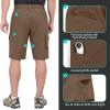 imageLittle Donkey Andy Mens Quick Dry Shorts for Hiking Walking Work MultiPockets MoistureWickingBrown