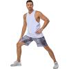 imageLittle Donkey Andy Mens Quick Dry Swim Trunks 9 Inch Stretch Board Shorts with Compression Liner for Beach Sports CasualBlack Tie Dye