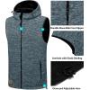 imageLittle Donkey Andy Mens Reversible Fleece Vest Lightweight Warm Sleeveless Jacket with Hood for Hiking Walking TravelBlue Grey Heather