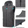 imageLittle Donkey Andy Mens Reversible Fleece Vest Lightweight Warm Sleeveless Jacket with Hood for Hiking Walking TravelCharcoal Gray HeatherLava Smoke