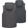 imageLittle Donkey Andy Mens Reversible Fleece Vest Lightweight Warm Sleeveless Jacket with Hood for Hiking Walking TravelCharcoal Gray HeatherLava Smoke