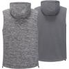 imageLittle Donkey Andy Mens Reversible Fleece Vest Lightweight Warm Sleeveless Jacket with Hood for Hiking Walking TravelGrey Heather