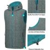 imageLittle Donkey Andy Mens Reversible Fleece Vest Lightweight Warm Sleeveless Jacket with Hood for Hiking Walking TravelMallard Green HeatherHarbor Blue