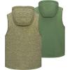 imageLittle Donkey Andy Mens Reversible Fleece Vest Lightweight Warm Sleeveless Jacket with Hood for Hiking Walking TravelOlive Green HeatherOlive Green