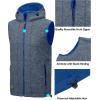 imageLittle Donkey Andy Mens Reversible Fleece Vest Lightweight Warm Sleeveless Jacket with Hood for Hiking Walking TravelTrue Navy HeatherLapis Blue