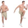 imageLittle Donkey Andy Mens Workout Running Shorts Lightweight Athletic Shorts Quick Dry Breathable Shorts with Mesh LinerKhaki