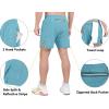 imageLittle Donkey Andy Mens Workout Running Shorts Lightweight Athletic Shorts Quick Dry Breathable Shorts with Mesh LinerMilky Blue