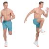 imageLittle Donkey Andy Mens Workout Running Shorts Lightweight Athletic Shorts Quick Dry Breathable Shorts with Mesh LinerMilky Blue