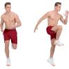 imageLittle Donkey Andy Mens Workout Running Shorts Lightweight Athletic Shorts Quick Dry Breathable Shorts with Mesh LinerRed