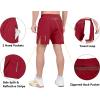 imageLittle Donkey Andy Mens Workout Running Shorts Lightweight Athletic Shorts Quick Dry Breathable Shorts with Mesh LinerRed