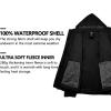imageLittle Donkey Andy Womens 3 in 1 Winter Ski Jacket Warm Fleece Liner Jacket Waterproof Windproof Snow Coat ampamp Detachable HoodBlack