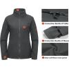 imageLittle Donkey Andy Womens 3 in 1 Winter Ski Jacket Warm Fleece Liner Jacket Waterproof Windproof Snow Coat ampamp Detachable HoodGray