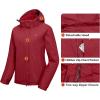 imageLittle Donkey Andy Womens 3 in 1 Winter Ski Jacket Warm Fleece Liner Jacket Waterproof Windproof Snow Coat ampamp Detachable HoodTango Red