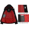 imageLittle Donkey Andy Womens Waterproof Rain Jacket Breathable Windbreaker Outdoor Rain Coat with Detachable HoodBlack