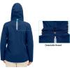 imageLittle Donkey Andy Womens Waterproof Rain Jacket Breathable Windbreaker Outdoor Rain Coat with Detachable HoodBlue