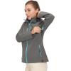 imageLittle Donkey Andy Womens Waterproof Rain Jacket Breathable Windbreaker Outdoor Rain Coat with Detachable HoodGrey